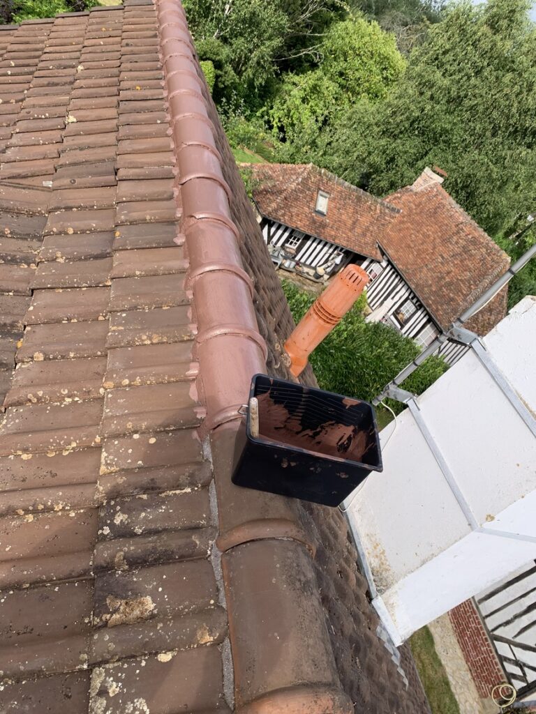 Remise en peinture des faîtières avec Peinture d’étanchéité à base de résine 👨🏼‍🎨 - VITO Le Compagnon Parisien
